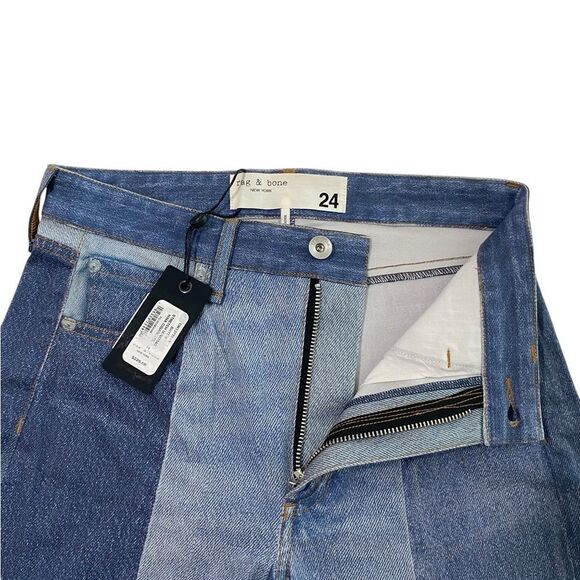 RAG & BONE Jeans MIRAMAR NWT Stretch Nina Cigarette Byron Printed Cotton Size 24 - Picture 6 of 13